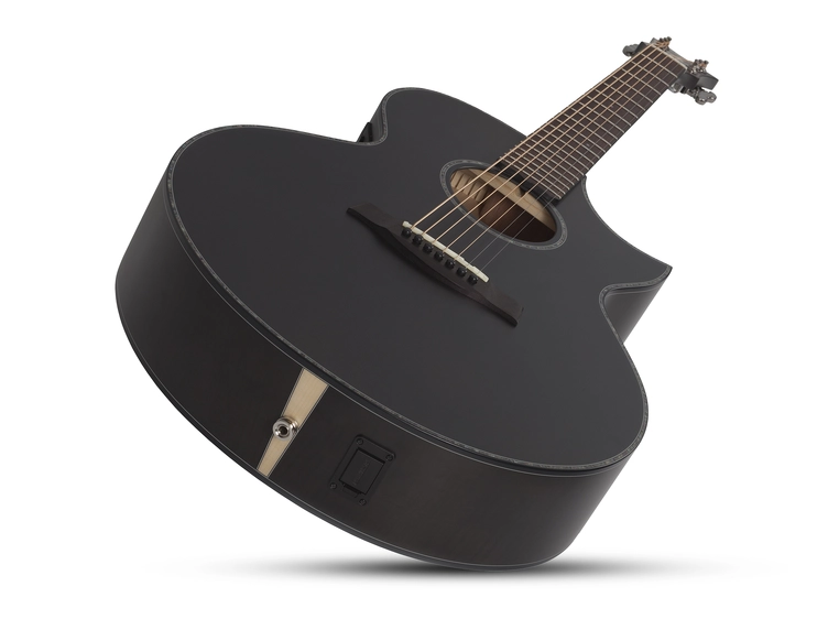 Schecter Orleans Stage-7 Acoustic (SSTBLK) Satin See Thru Black 