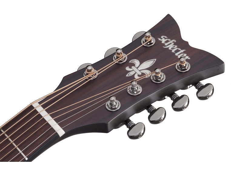 Schecter Orleans Stage-7 Acoustic (SSTBLK) Satin See Thru Black 