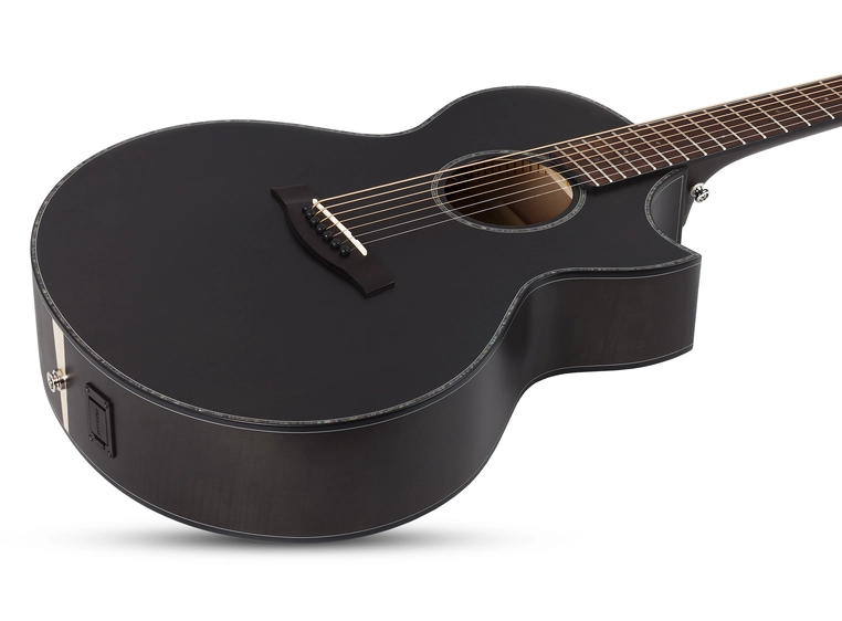 Schecter Orleans Stage-7 Acoustic (SSTBLK) Satin See Thru Black 