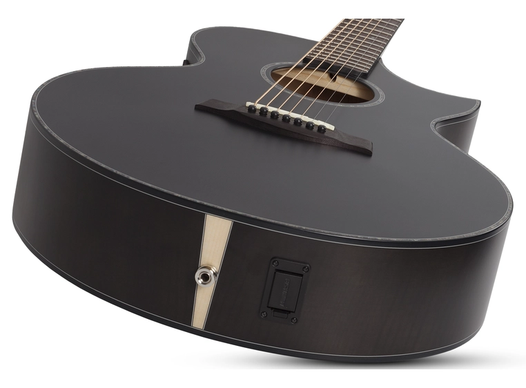 Schecter Orleans Stage-7 Acoustic (SSTBLK) Satin See Thru Black 