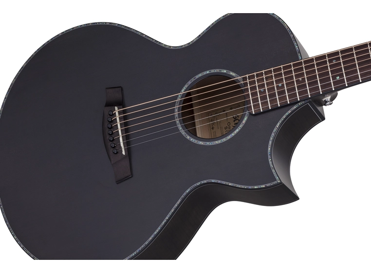 Schecter Orleans Stage-7 Acoustic (SSTBLK) Satin See Thru Black 