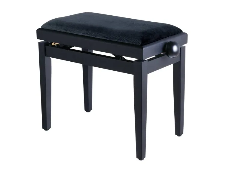 Soundsation SBH-103V-SBK Pianostol, matt svart, svart plysch 