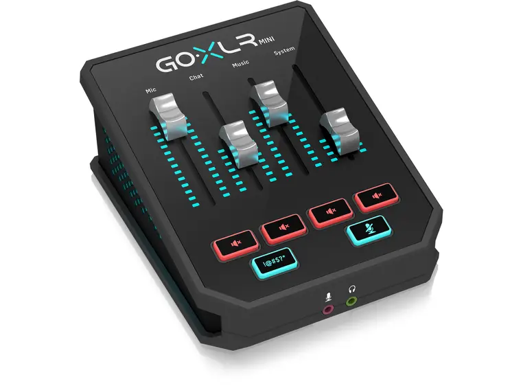 TC-Helicon GoXLR Mini Alt-i-ett lydkort for gaming og podcast 