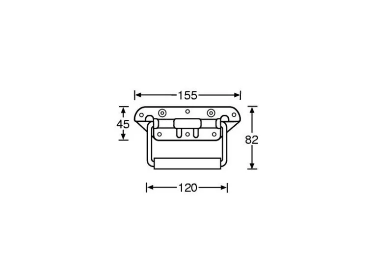 Adam Hall Hardware 34482 - Sprung Drop Handle galvanised 