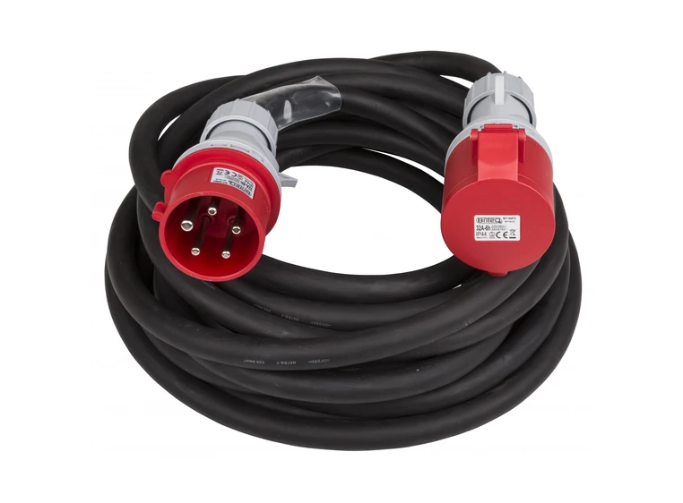 Briteq kabel, 32A/400V 10 meter. Med krymp for merking 