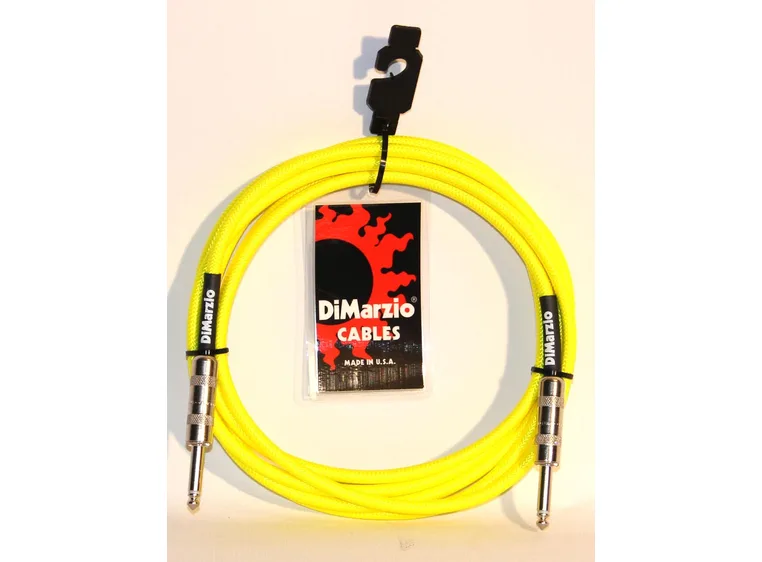Dimarzio EP1710SSY Instrumentkabel Braided 3 m. Neon Yellow 