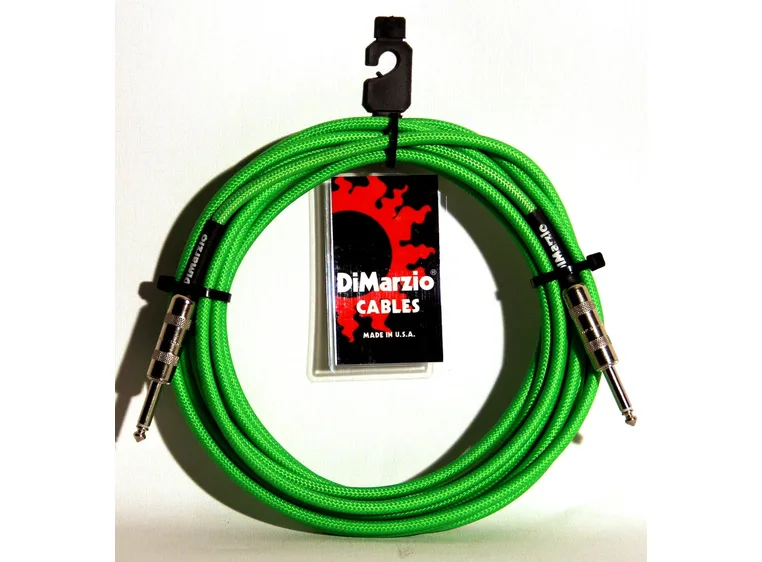 Dimarzio EP1718SSGN Instrumentkabel Braided 5,4 m. Neon Green 