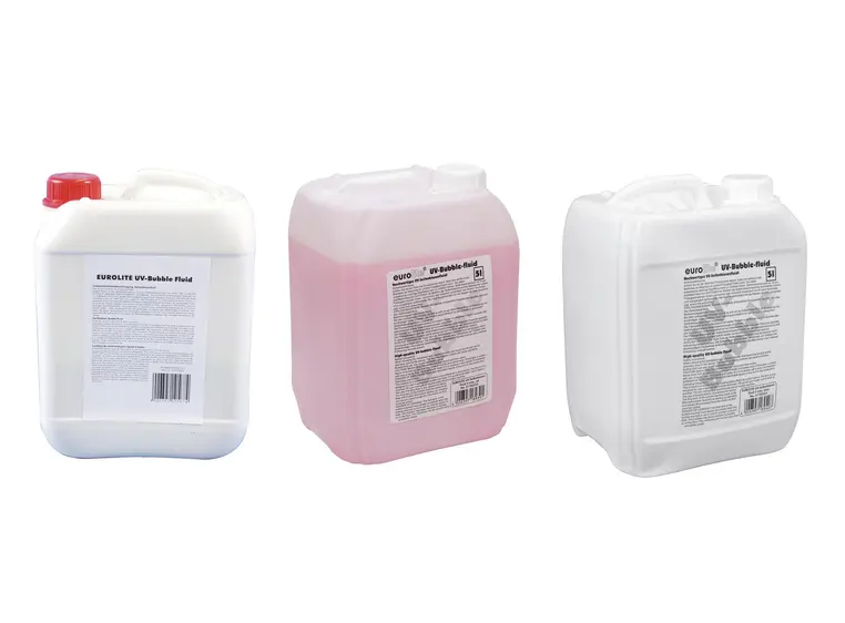 Eurolite Set 3x UV Bubble fluid 5l yellow & red & blue 
