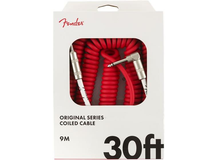 Fender 30' Original Series Coil kabel rett vinkel, fiesta-rød, 9m