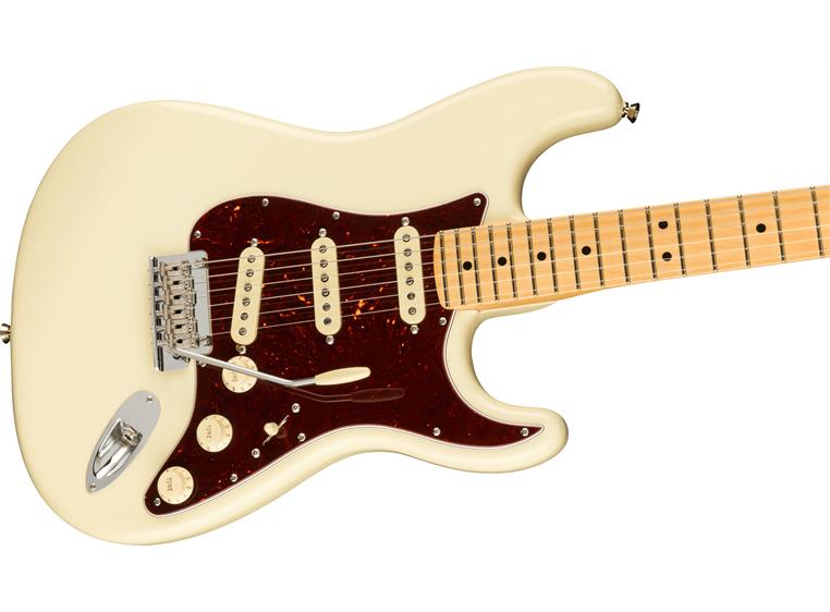 Fender Am Pro II Stratocaster Olympic White, Maple Fingerboard