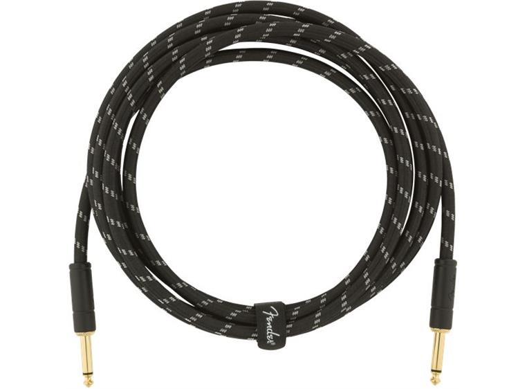 Fender Deluxe Series Instrument Cable Straight/Straight, 3m / 10', Black Tweed