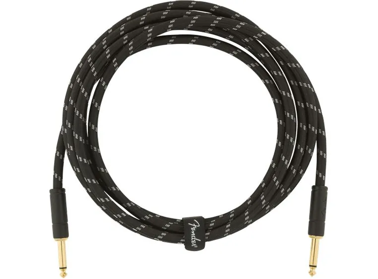 Fender Deluxe Series Instrument Cable Straight/Straight, 10', Black Tweed 