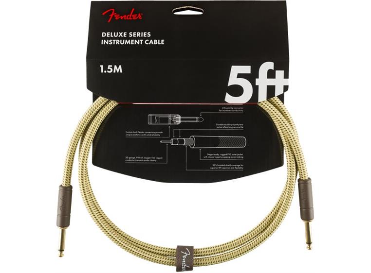 Fender Deluxe Series Instruments Cable Straight/Straight, 5', Tweed