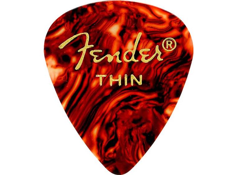 Fender Tortoise Shell, 351 Shape Thin Plekter 12-pakning