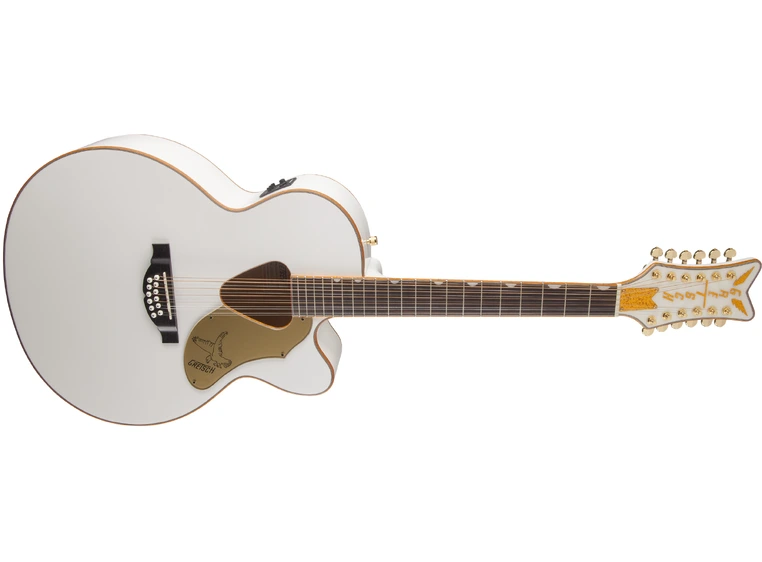 Gretsch G5022CWFE-12 Rancher Falcon Jumbo 12-Str, Fishman Pickup, White 