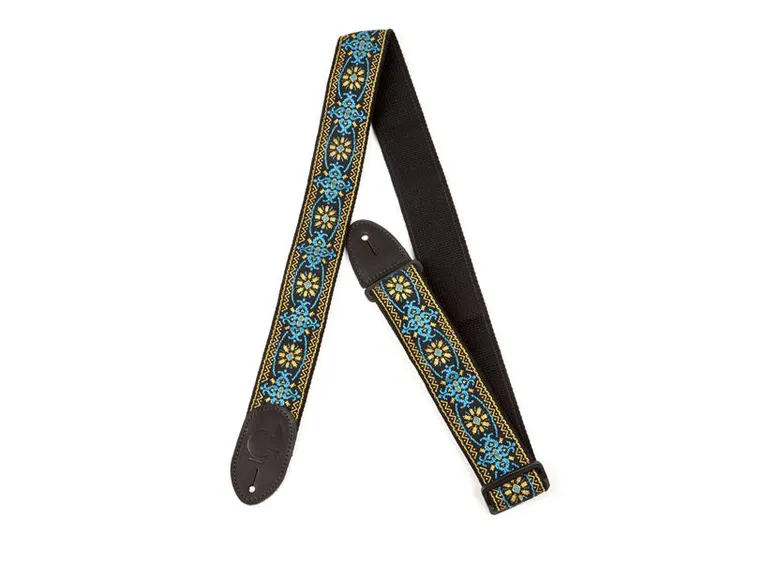Gretsch G Brand Strap Blue/Orange Black Ends 