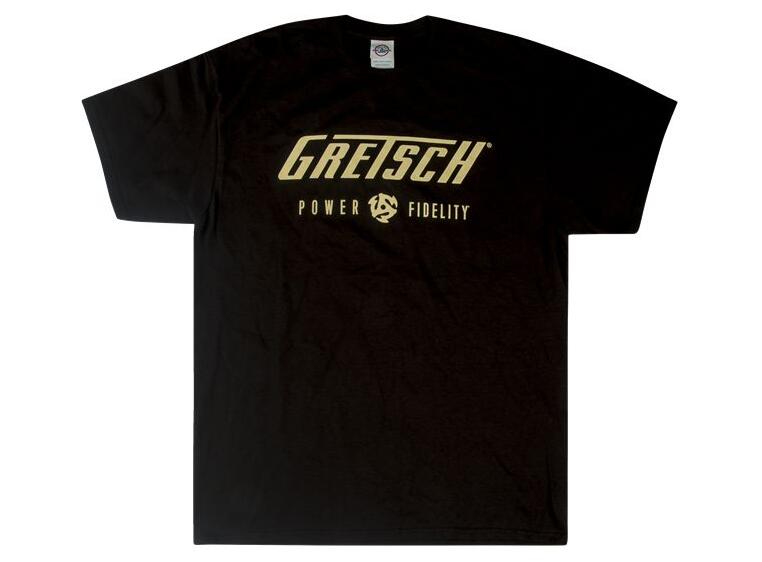 Gretsch Power & Fidelity Logo T-Shirt Black, Size: XL