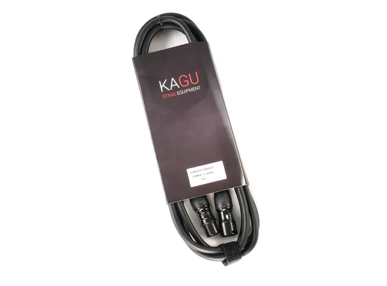 KAGU DMNX5BK DMX-kabel 15m 5-pin, sort 