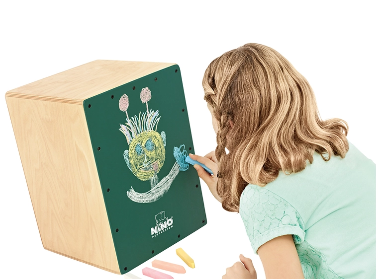 Nino Percussion NINO951DG-MYO Make Your Own Cajon Kit, Chalkboard 