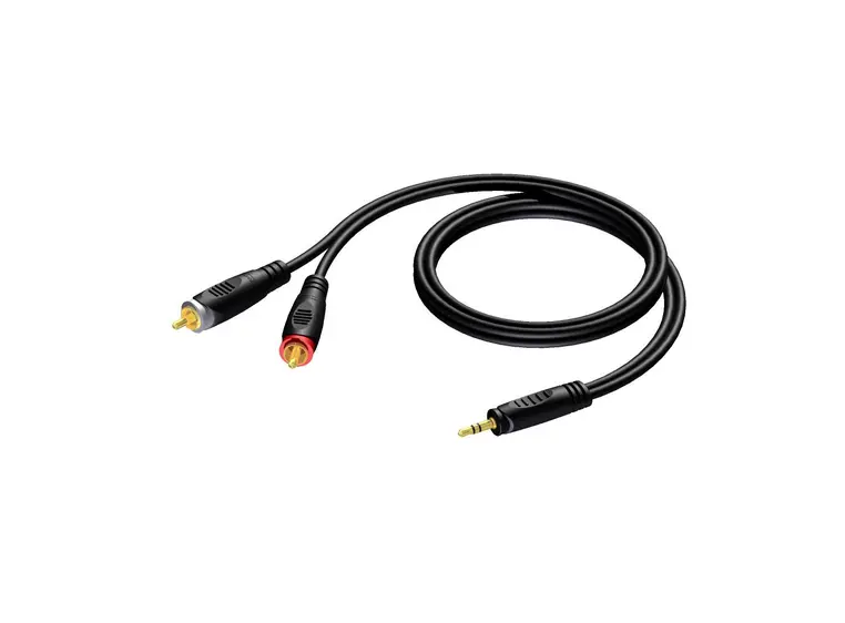 Procab CLA711/1.5 minijack-2x Rca 1.5m Jack 3.5mm Han stereo-2x RCA 1.5m 