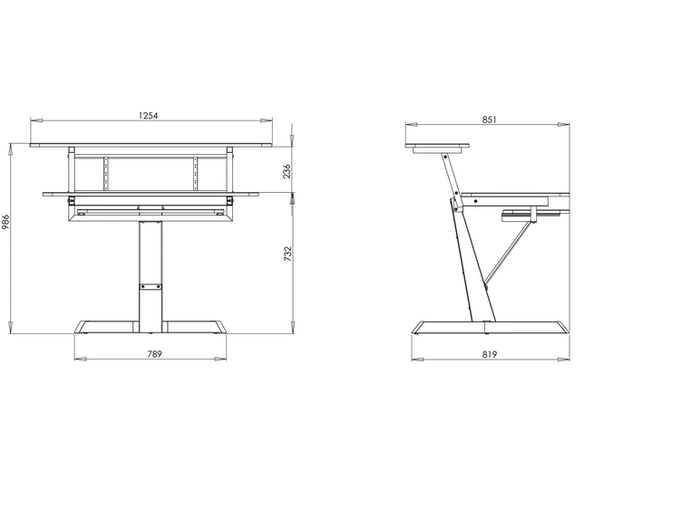 Quik Lok Z 460 BK Studio Workstation 