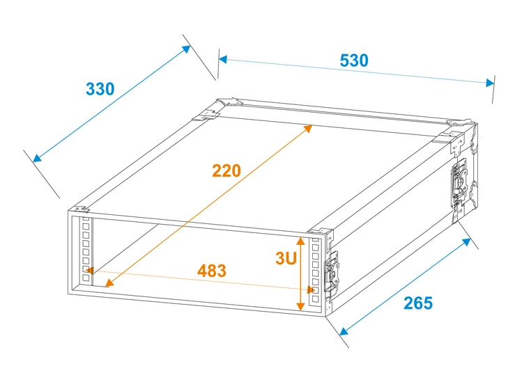 Roadinger Rack Profi 3U 25cm 