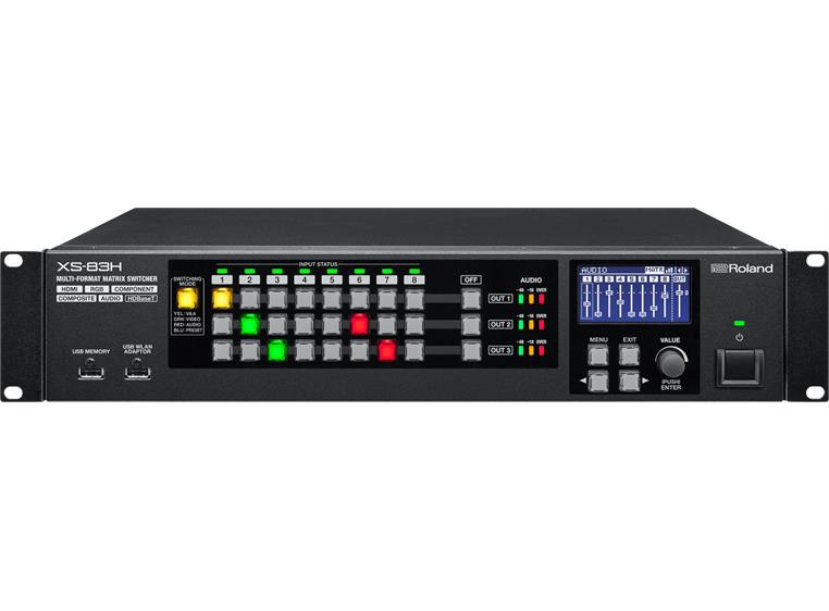 Roland XS-83H Multi format video switcher 8-in x 3-out