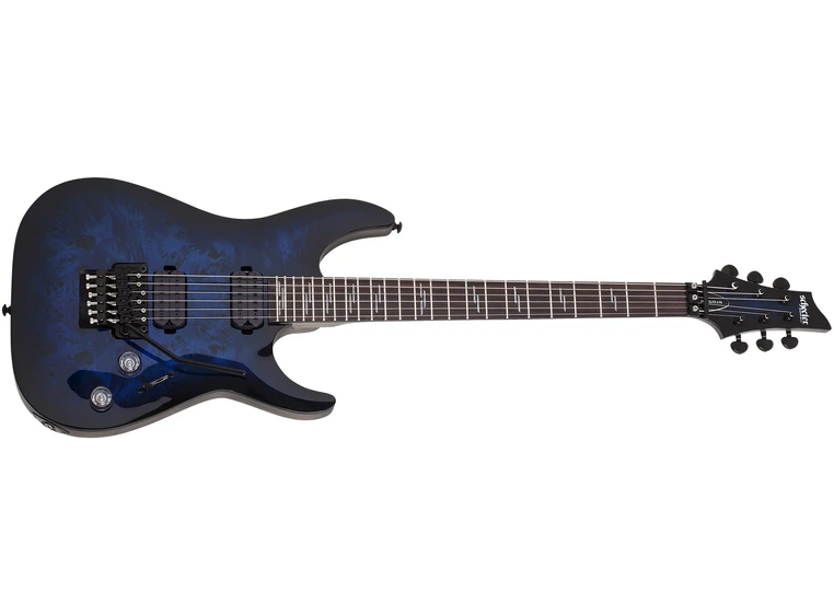 Schecter Omen Elite-6 FR (STBB) See-Thru Blue Burst 