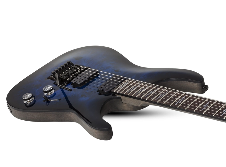 Schecter Omen Elite-6 FR (STBB) See-Thru Blue Burst 