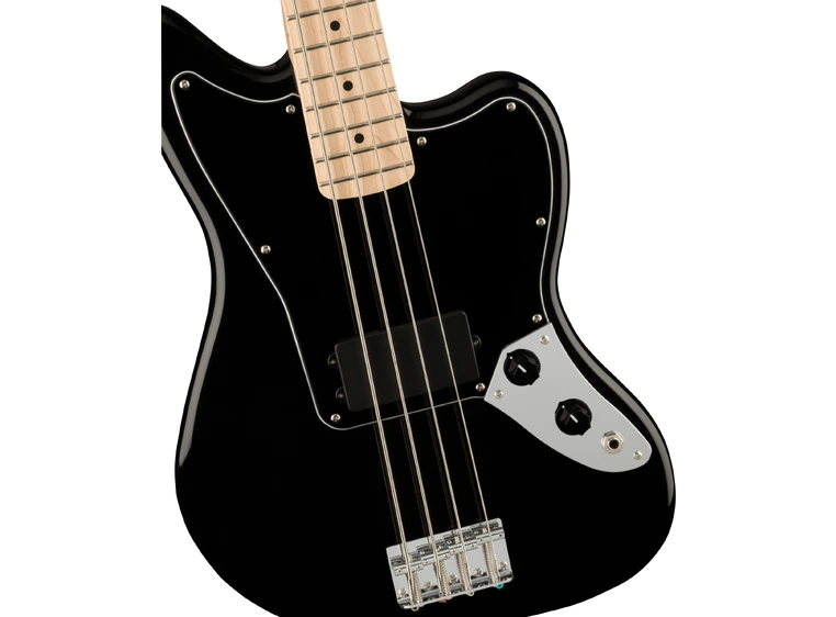 Squier Affinity Series Jaguar Bass H Black, Black Pickguard, MN 