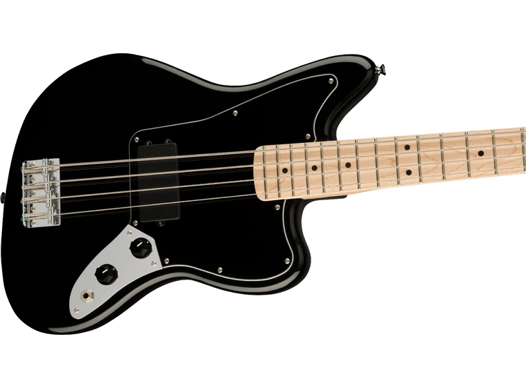 Squier Affinity Series Jaguar Bass H Black, Black Pickguard, MN 
