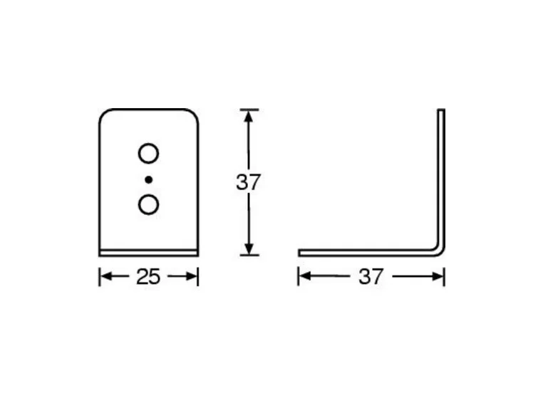 Adam Hall Hardware 40402 - Corner Brace 25 x 37 