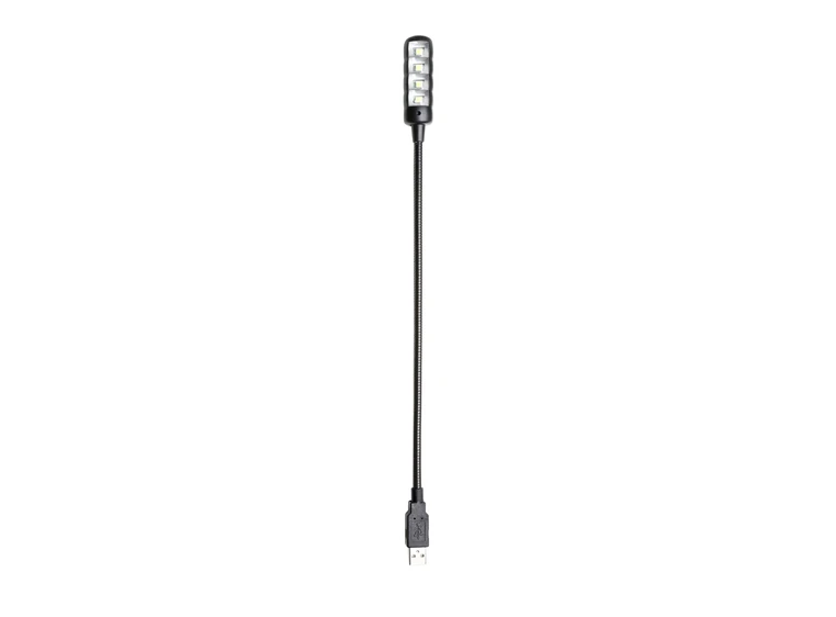 Adam Hall Stands SLED 1 ULTRA USB C Gooseneck Lamp, USB connector, 4 COB LED 
