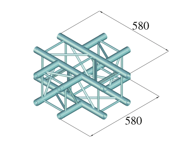 Alutruss Decolock DQ4-SPAC41 4-Way Cross Piece bk 