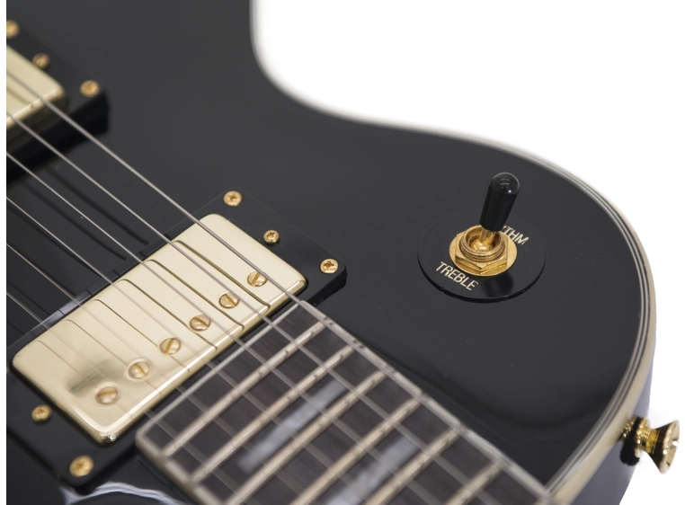 DIMAVERY LP-530 E-Guitar black/gold 