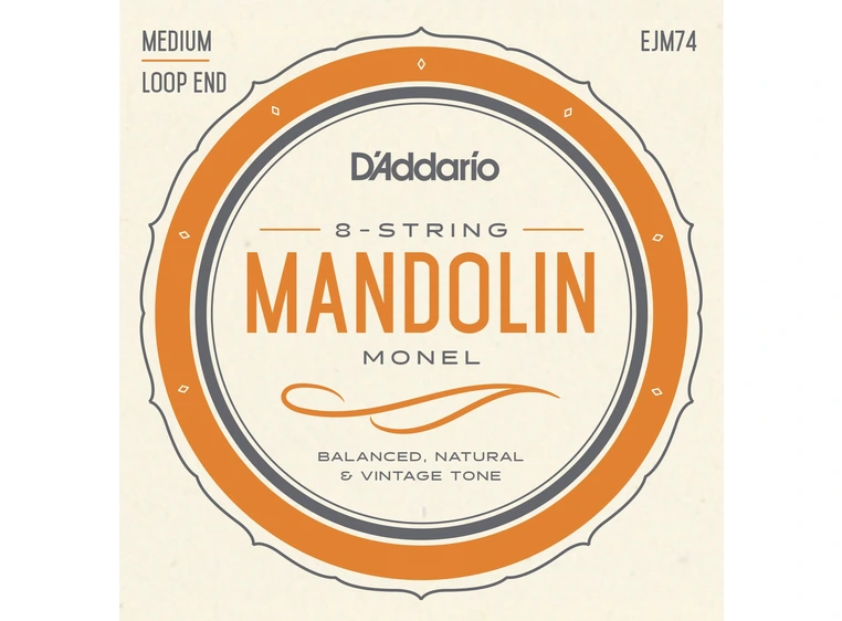 D'Addario EJM74 Mandolin Monel (sett) 011-040 Medium 