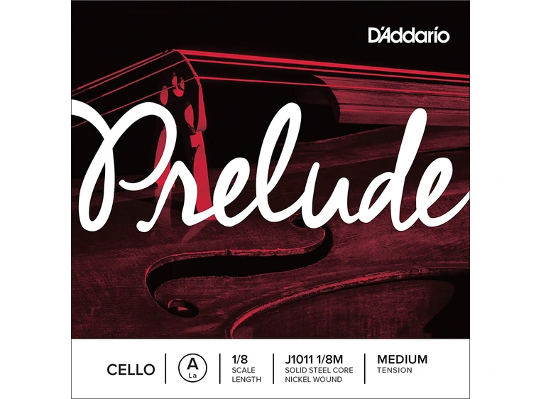 D'addario J1011 1/8M Prelude Cello A 1/8 /Medium Tension 