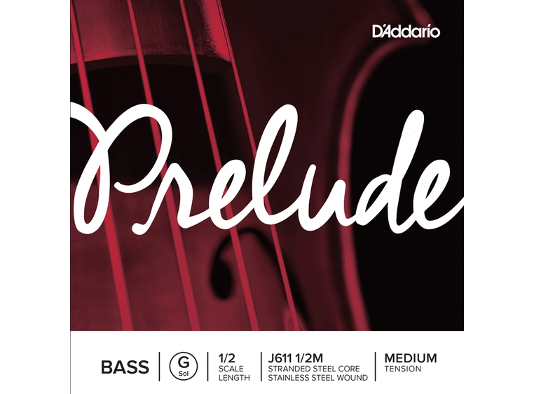 D'addario J611 1/2M Prelude Bass G 1/2 /Medium Tension 