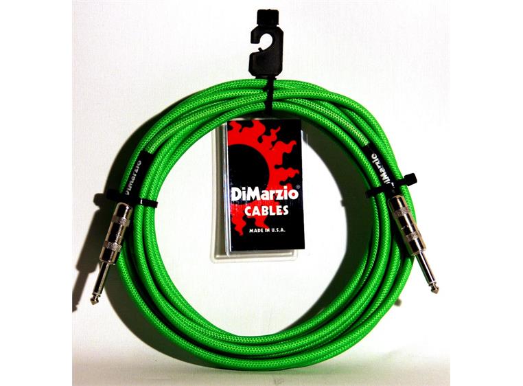Dimarzio EP1710SSGN Instrumentkabel Braided 3 m. Neon Green