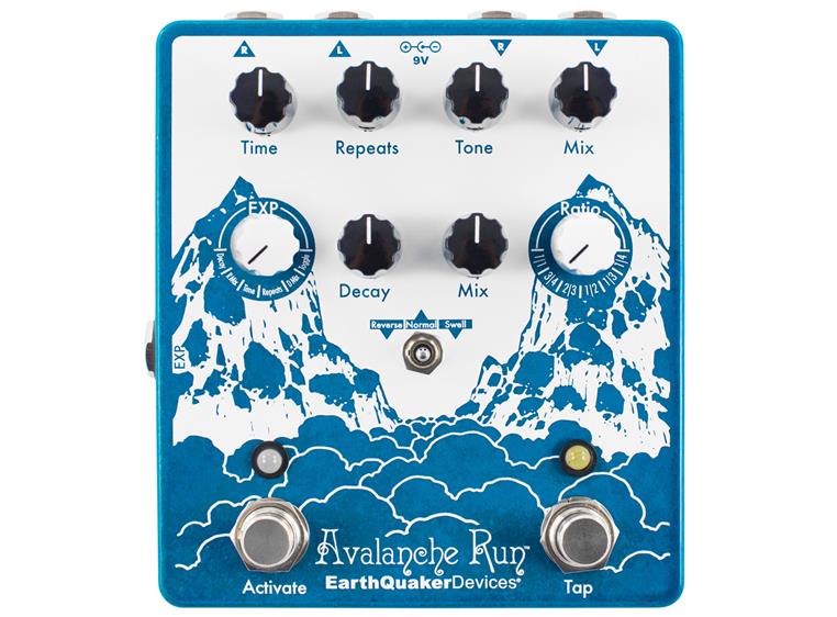 EarthQuaker devices Avalanche Run V2 Stereo Reverb & Delay with Tap Tempo