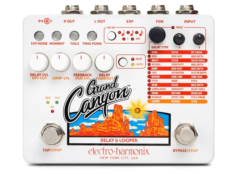 Electro-Harmonix Grand Canyon Delay- og looper-pedal 