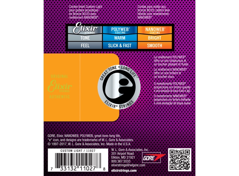 Elixir Nanoweb ak.gitar 6str. C. Light (011-052) 11027 