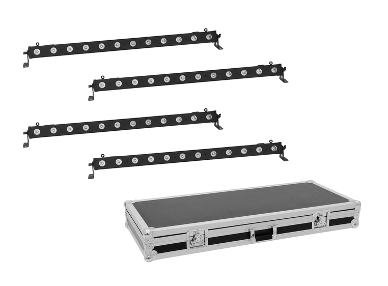 Eurolite Set 4x LED BAR-12 QCL RGBW Bar & Case 