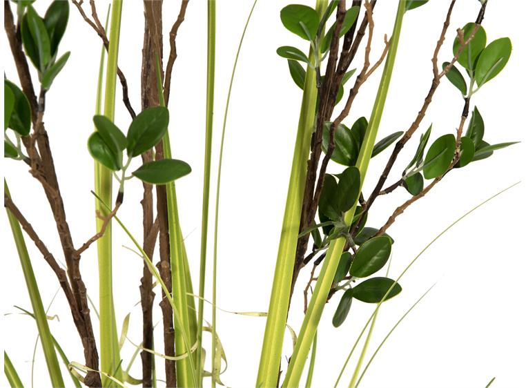 Europalms Evergreen shrub with grass artificial plant, 120cm
