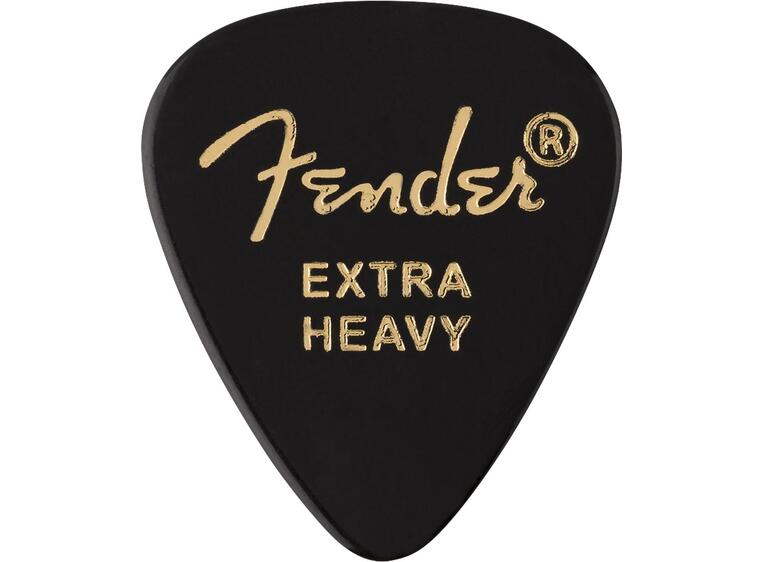 Fender 351 Shape Black, Extra Heavy 12-pakning