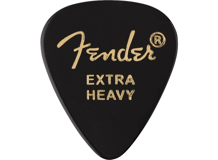 Fender 351 Shape Black, Extra Heavy 12-pakning 