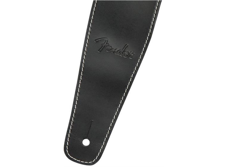 Fender Broken-In Leather Strap, Black 2.5"