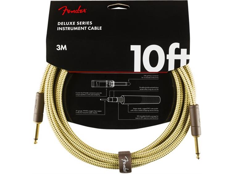 Fender Deluxe Series Instrument Cable Straight/Straight, 10', Tweed