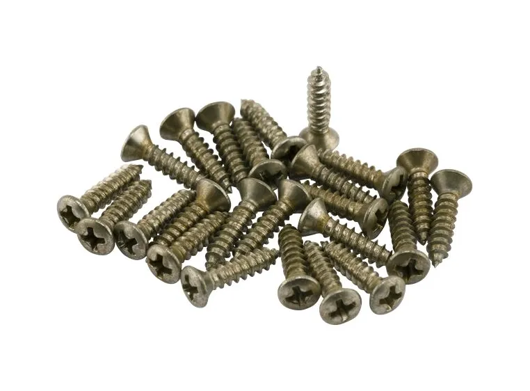 Fender Pickguard/Control Plate Screws 24-pakning monteringsskruer(Road Worn) 