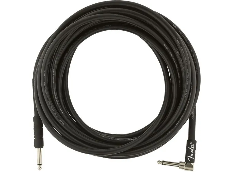 Fender Professional Instrument Cables Straight/Angle, 25', Black 